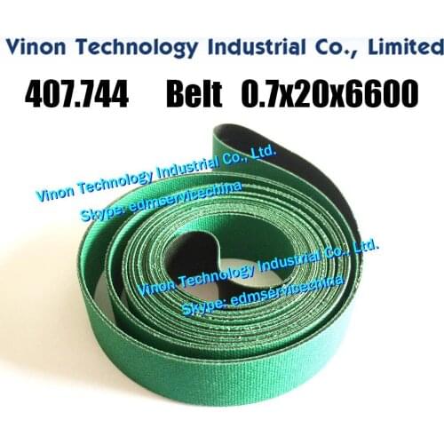 Agie 407.744 Conveyer Belt 0.7x20x6600MM for AC150,AC170,HSS series wire-cut edm machine. AGIE EDM WEAR PARTS Flat Belt 407.744