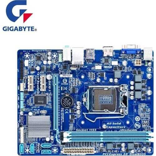 For Gigabyte GA-H61M-DS2 HDMI H61M-DS2 HDMI Motherboard LGA 1155 For Intel H61 Used Desktop Mainboard USB2.0 SATA2 PCI-E X16