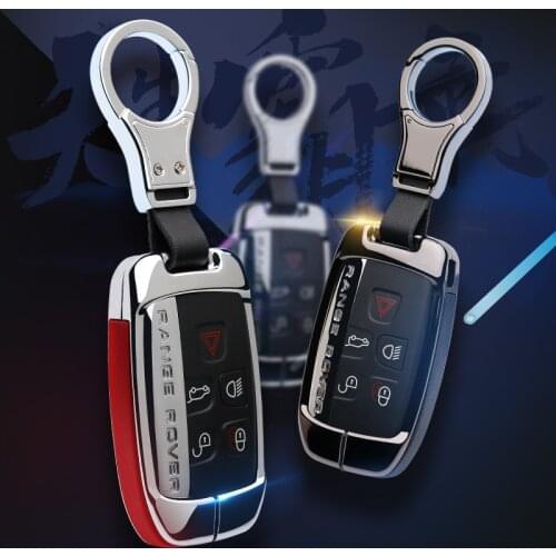Metal Car Key Case Cover Shell For Land Rover A9 Range Rover Sport Evoque Freelander 2 Jaguar XE XJ XJL XF C-X16 V12 Guitar F X
