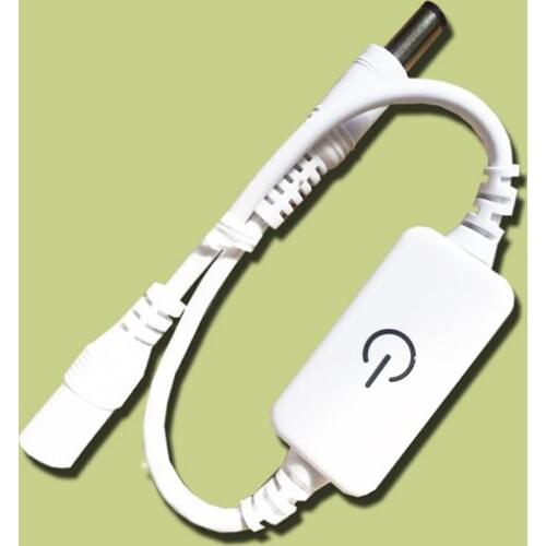 DC 12V-24V Mini Touch Dimmer DC Head 5.5*2.1 Connect Controller For Single Color LED Strip Light 3528 5050