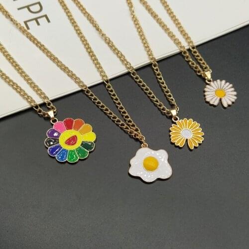 Fashion Sunflower Necklace for Women Pendant Necklace Gift Party collares Ketting Accessories Necklace Jewelry