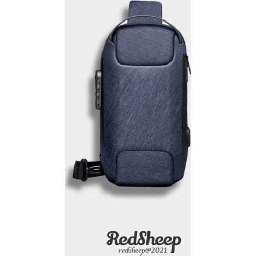 Backpack Men Waterproof Crossbody Bag Backpack Travel Bag with Usb Charging Port Sling Pack with Lock Water Resistant