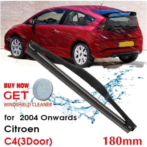 Car Wiper Blade Rear Back Window Windscreen Windshield Wiper Auto Accessories For Citroen C4(3Door) Hatchback 180mm 2004 Onwards