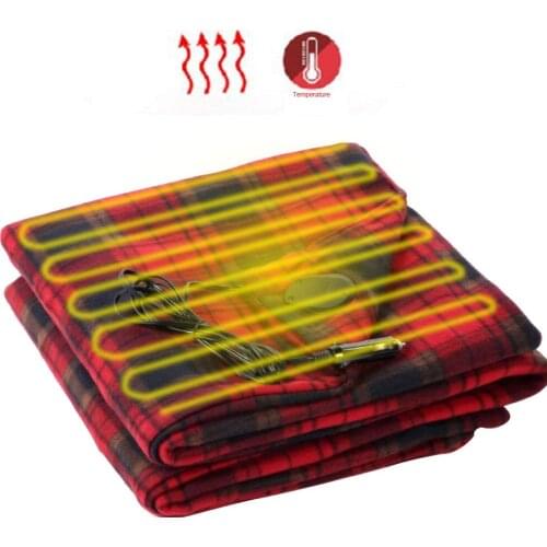 Warm Velvet Material Electric Blanket 12V Car Heating Blanket Energy-saving Warm Electric Blanket #W0