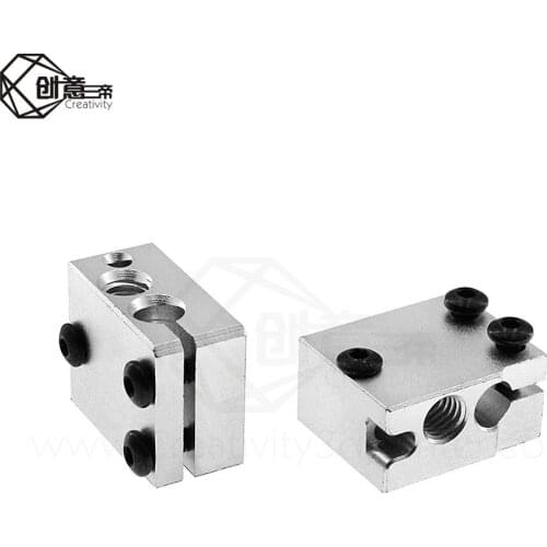 Heat bolck Volcanic aluminum blocks High temperature version Hot End Heater Head Extruder 3D Printers Part Aluminum print Parts