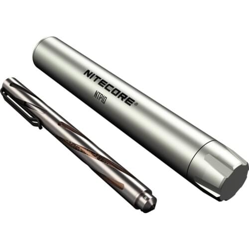 NITECORE NTP10 Titanium Tactical Pen Hollow craved body with tungsten tapered strikeing point self-defense tool