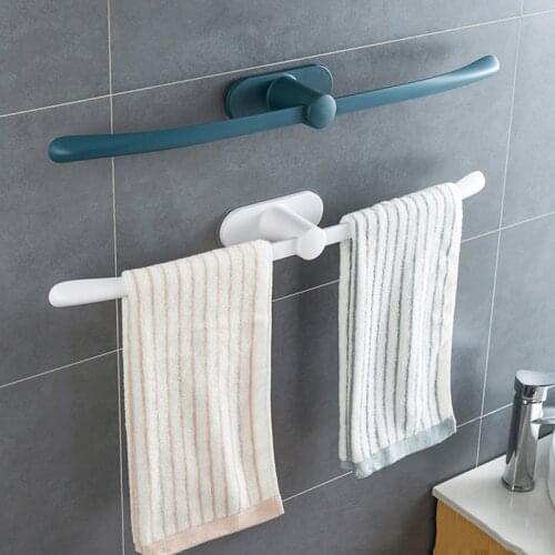 Bathroom Non-Perforated Plastic Towel Rack Non-Marking Towel Storage Rack Bathroom Shelf Shoe Rack Wall Storage Rack