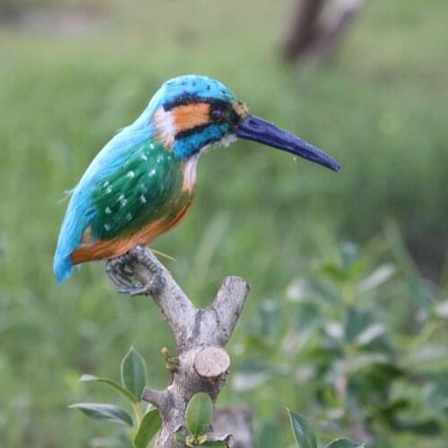 Vivid Plastic Kingfisher Birds Ornament Garden Statue Creative Decor Gifts Christmas Party Display
