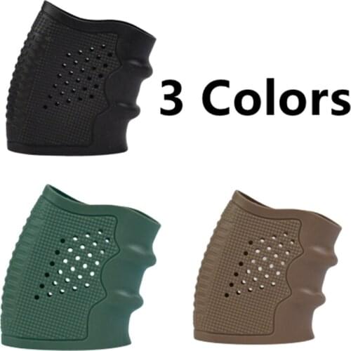 1PC 3Colors Glove Cover Sleeve Anti Slip for Most of Glock Handguns Hunting Accessories Tactical Pistol Rubber Grip