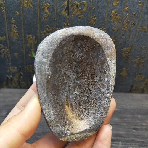205g Natural Dinosaur Bones mineral ashtray fossil Gemstone tobacco jar Quartz crystal ashtray Healing
