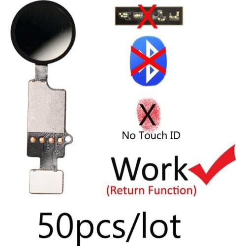 50pcs Home Button For iPhone 7 7 plus 8 8 plus Menu Keypad return On Off functions Button flex cable Replacement