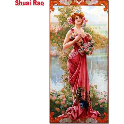 5D diy diamond painting Europe Queen Fruit Wall Art Full square round Diamond mosaic cross stitch art 3D drill,flower,landscape