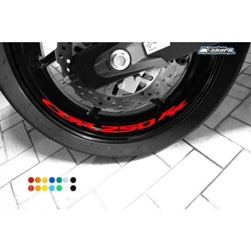 8 X CUSTOM INNER RIM DECALS WHEEL Reflective STICKERS STRIPES FIT HONDA CBR 250 RR