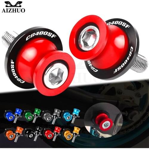 Motorcycle CB 400 Accessories CNC Swingarm Slider Spools M8 FOR HONDA cb400 CB400SF 1992-1998 1997 Stand Screws CB400 SF LOGO