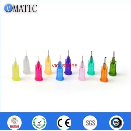 Free Shipping 0.25" 1/4 Inch Tube Length Luer Lock TE Premier Glue / Adhesive Liquid Dispensing Needle Tips For Syringe