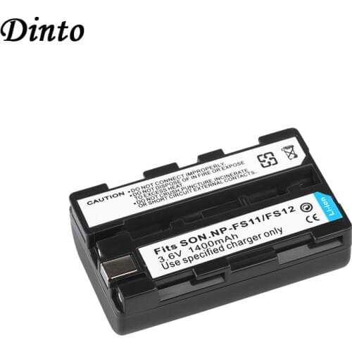 Dinto 1pc 1400mAh NP-FS10 NP-FS11 NP-FS12 Replacement Camera Battery for Sony CCD CR1 DCR PC1 PC2 PC3E PC4 PC5 PC5E PC505