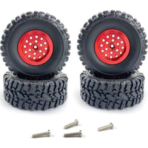 For WPL C14 C24 C34 C44 B14 B24 MN D90 D91 D99 MN99S RC Car Upgrade Parts Metal Wheel Rim Tyre Tires Set Accessories