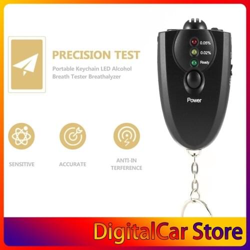 Drop shipping Styling Portable Keychain Design LED Alcohol Breath Tester Breathalyzer Alcohol Analyzer Diagnostic Tool Hot