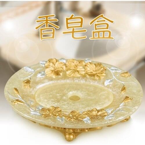 European Banquet Soap Box Creative Drainage Fashion European Resin Soap Disk Handmade Soap Disk Bathroom Accessories NO COVER