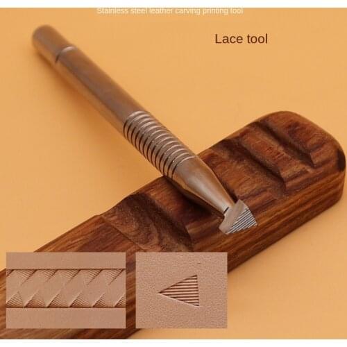 Leather Sculpture Tool Lace-up DIY Arabesque Carving Making Craft Punch Stamps Printed DIY Metal Leather Working Saddle