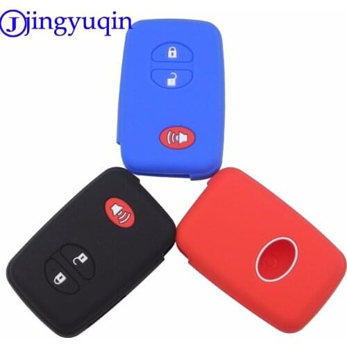 Jingyuqin 10ps Remote Car Key Cover Case for Toyota Aqua Camry Corolla RAV4 Yaris Venza Cruiser PRADO Vitz REIZ Prius Crown