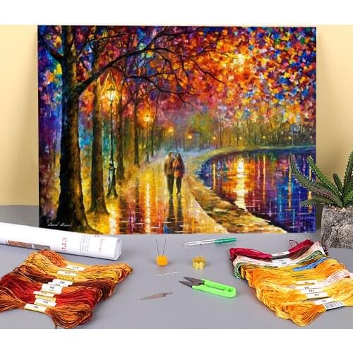Spirits By The Lake Printed Canvas 11CT Cross Stitch DIY Embroidery Set DMC Threads Sewing Knitting Craft Handicraft Sales