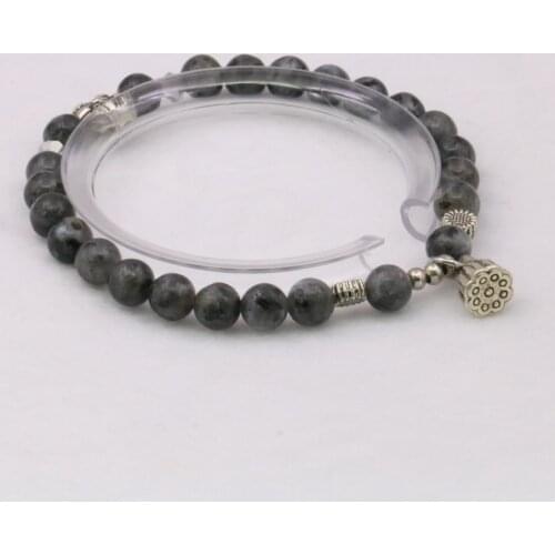 TRENDY 6 Style Natural Stone Jades Round Beads Beaded Bracelet Bangle Womens Yoga Jewelry Gift Elastic Rope Chain 7.5inch Y1028