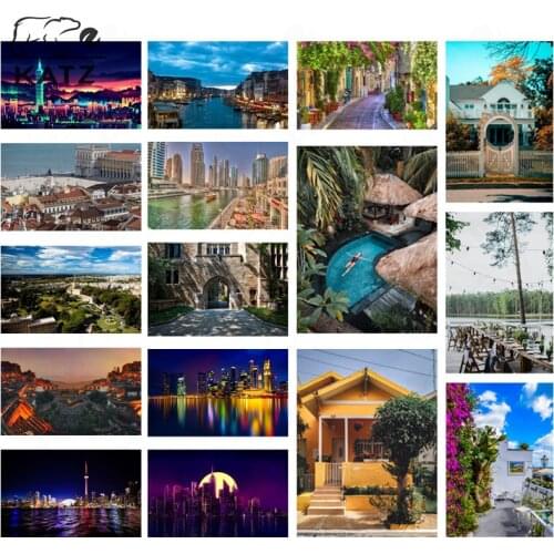 Diamond Painting Accessories Present Villa Landscape Painting Embroidery Diamond Lighting Night Scene Picture Handmade Diy