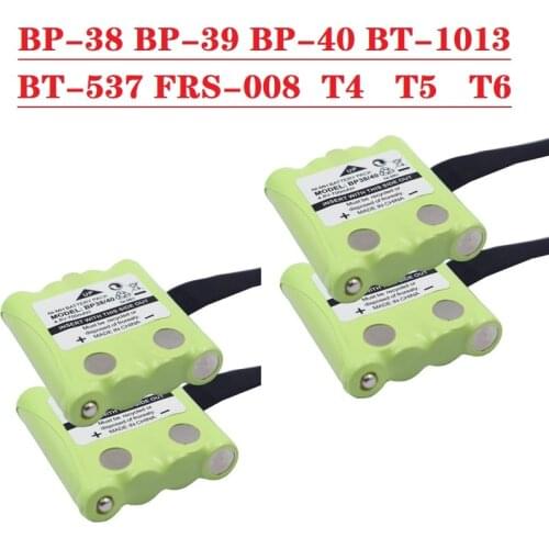 2/4Pcs/Set 4.8V 700MAH NI-MH Battery For Uniden BP-38 BP-39 BP-40 BT-1013 BT-537 For MOTOROLA TLKR T4 T5 T6 T7 T8 Series Model