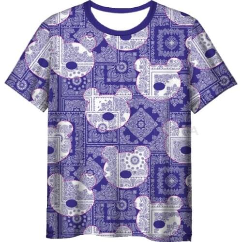 New Fashion Bandana 3D Print Paisley Mens Womens T-shirt Casual Style Design Short Sleeves Summer Handsome Tee V18