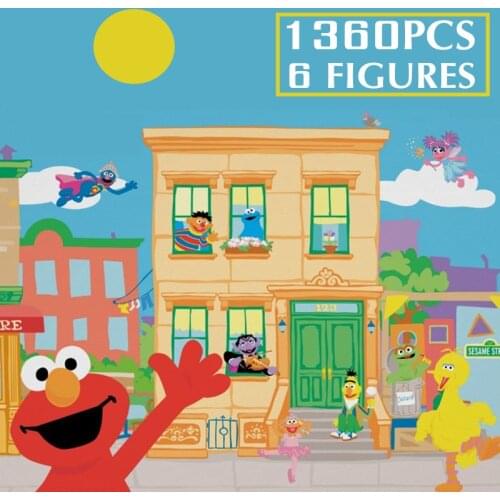 New 123 Sesame Street Bricks 6622 Compatible with 21324 City Streetview Building Blocks Bricks Ideas Toys for Children Boys Gift