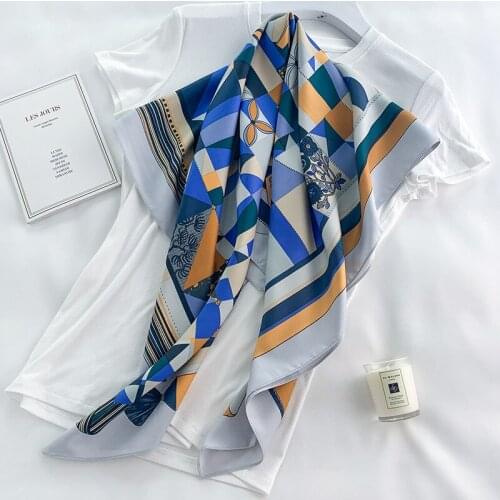 New fashion womens Square Scarf in spring summer2020,Korean imitation silk scarf,Japanese and Korean sweet sunscreen long shawl