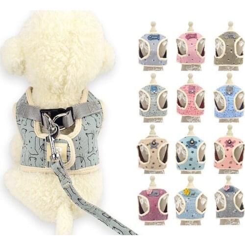 Pet Dog Collar Leash Dog Harness Leash Set for Small Medium Large Dogs Puppy Dogs Cats Harness Leash Lead