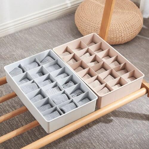 Plastic Underwear Box Dormitory Four-piece Underwear Storage Box with Compartmented Bras, Panties, Socks and Drawers