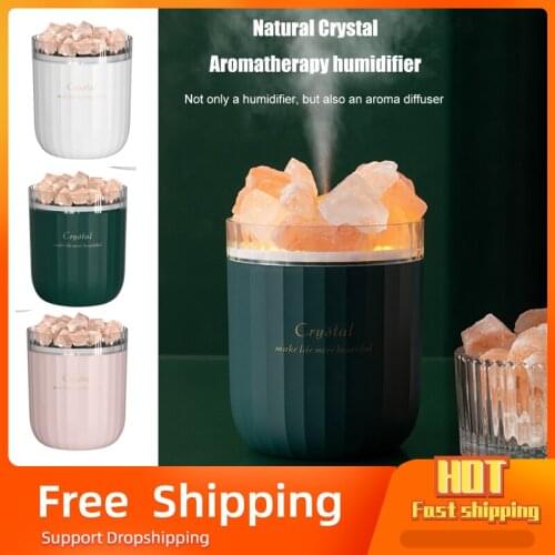 Portable Crystal Aromatheraphy Humidifier USB Wireless Aroma Essential Oil Diffuser Air Humidificador with Atmosphere Lamp Home