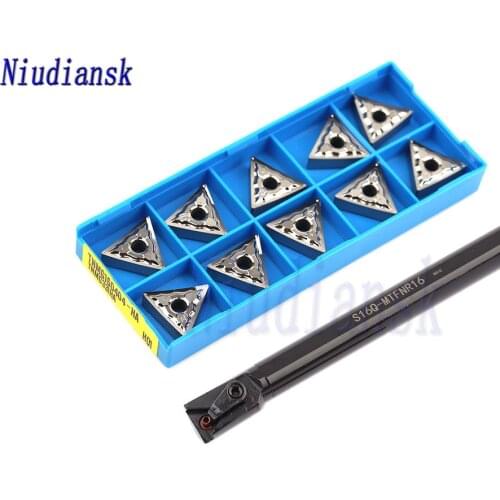 1pc S16Q-MTFNR16 Internal Turning Tool Holder S20R-MTFNR16 S25S-MTFNR16 MTFNL 10pcs TNMG1604 Carbide Inserts CNC Lathe Tool Suit