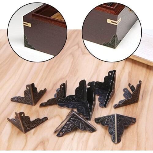 10PCS 25mm Antique Bronze Furniture Protector Corner Decorative Box Corner Pads
