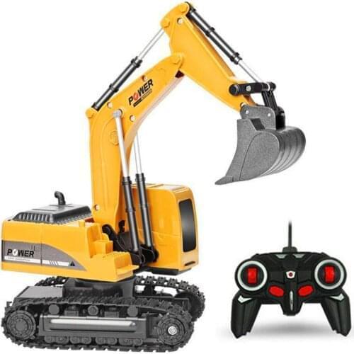 2.4Ghz 6 Channel 1:24 RC Excavator toy RC Engineering Car Alloy and plastic Excavator RTR For kids Christmas gift