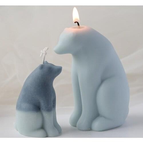 2020 New Polar Bear Candle Mould Aromatherapy Candle Plaster Mould For home Decoration Silicone Candle Molds Bee wax candle mold