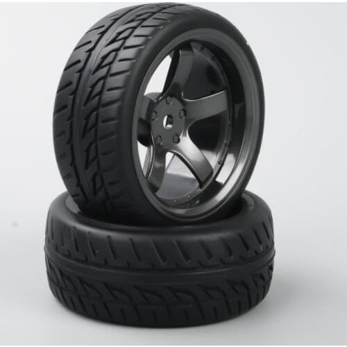 4 pcs/set 12mm hex 1/10 RC accessories and parts on road racing rubber tyre tires wheel rim for HPI RC model car D5M & PP0150