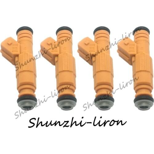 4PCS Fuel Injectors 4 Hole Nozzle Basket Filter Design At Inlet For Jeep 87-98 4.0L Replace 0280155710 0280155700