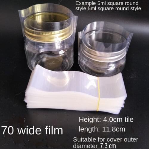 400pcs/lot Pvc Transparant Heat Shrink Bands For Jar Mouth/cap Sealing Film Diameter 73mm Height 40mm Laid Flat Width 118mm