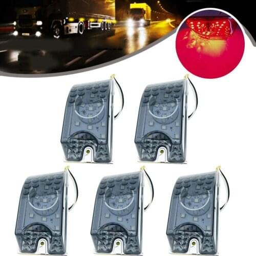 5pcs Smoked Lampshade Suitable For H2 Headlights Suv Smoked Amber Red Led Top Roof Cab Marker Light Kit