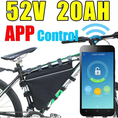 52V Li ion electric bike battery 20ah APP triangle lithium battery with Bluetooth GPS remote control For BBSHD BBS03 motor kit