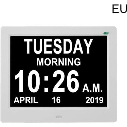 8Inch IPS Digital Clock Calendar With Date Day Reminder For Elderly And Children 63HF