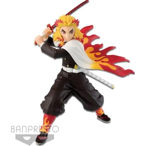 15cm BANDAI Demon Slayer VIBRATION STARS Rengoku Kyoujurou Anime characters Action PVC Collection Model Toy Anime Figure Toys Fo