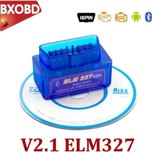 V2.1 Mini ELM327 Bluetooth OBD2 Scanner OBDII Car Diagnostic Tool Code Reader For Android Windows Symbian English