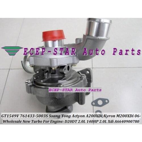 Free Ship GT1549V 761433 761433-0003 761433-0002 6640900780 6640900880 For SSANG YONG Actyon A200XDi Kyron M200XDi 2.0Xdi D20DT