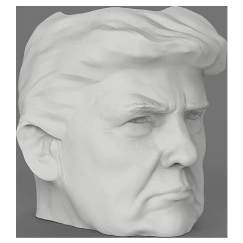 The concrete flowerpot silicone mold trump flowerpot character design potted furnishing decorative concrete basin silicone mold