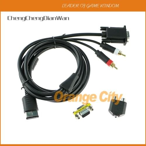 ChengChengDianWan For SEGA Dreamcast VGA High Definition Cable RCA Sound Adapter HD box PAL NTSC